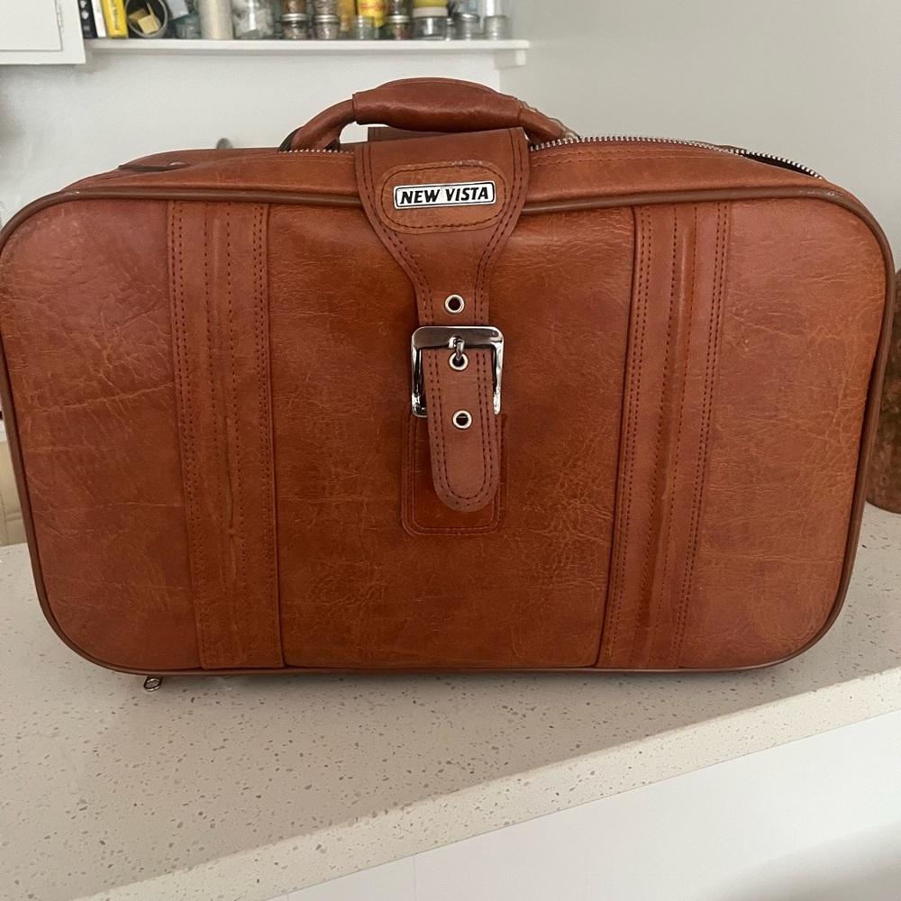 Vintage Faux Leather Briefcase